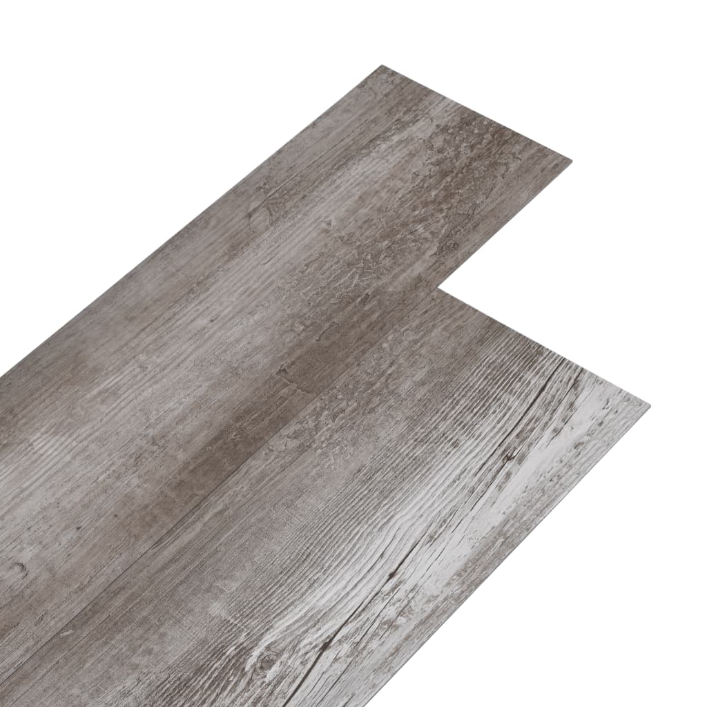 grīdas dēļi, pašlīmējoši, 5,02 m², 2 mm, matēta, brūna koka PVC