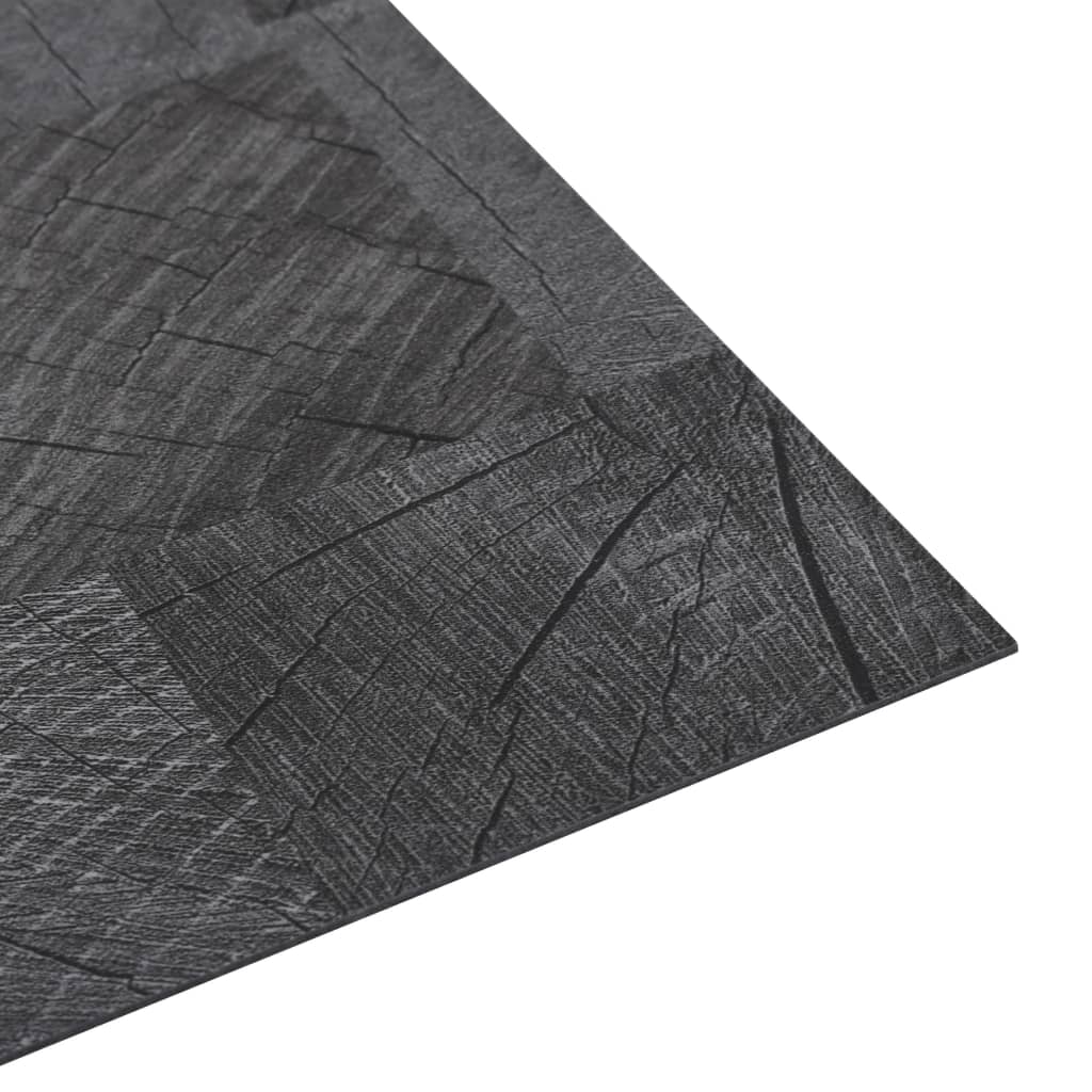 grīdas flīzes, pašlīmējošas, 5,11 m², pelēka koka tekstūra, PVC