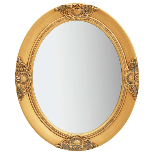 baroka stila sienas spogulis, 50x60 cm, zelta krāsā