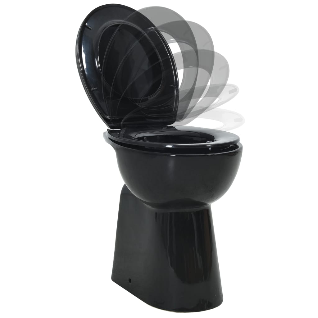 toilet bowl, with slow closing function, black ceramic