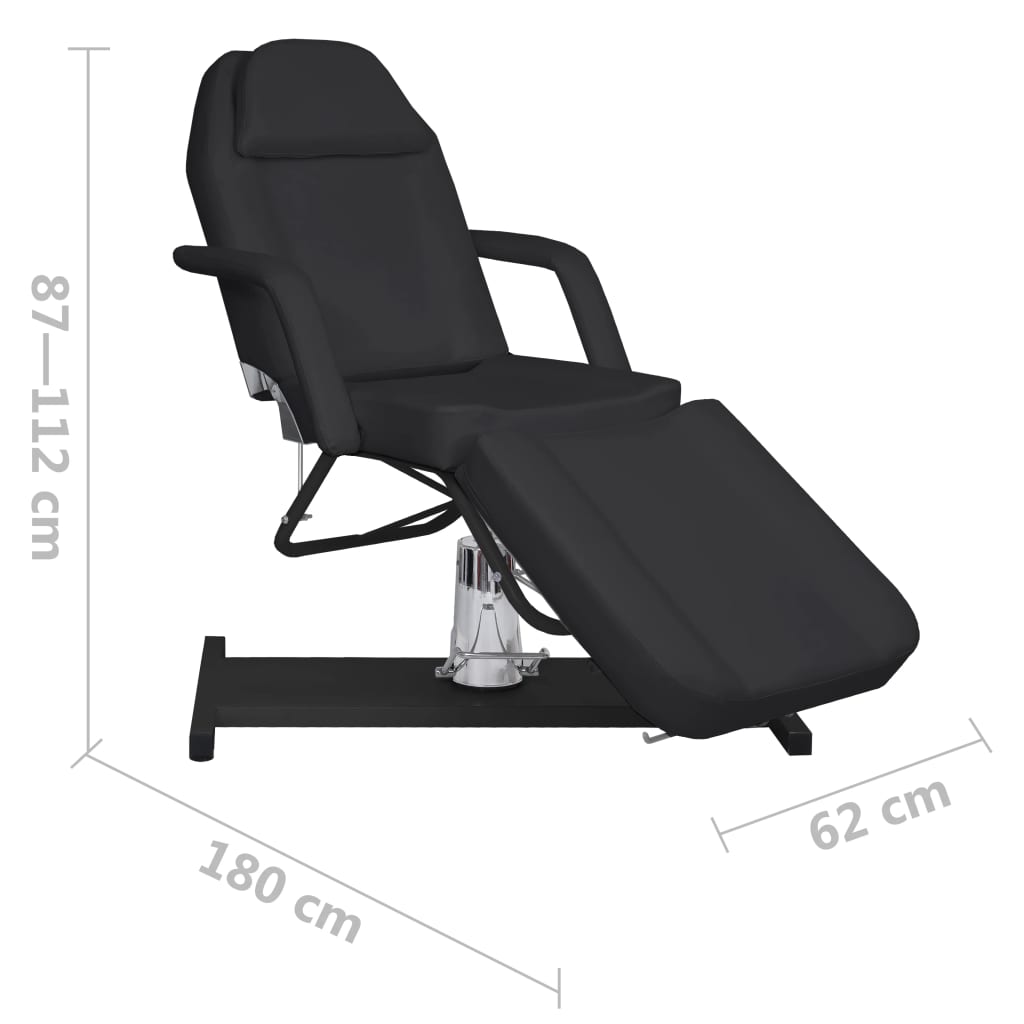 массажный стол, черный, 180x62x(87-112) см