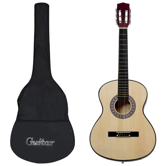 classical guitar for beginners with bag, 4/4, 39"