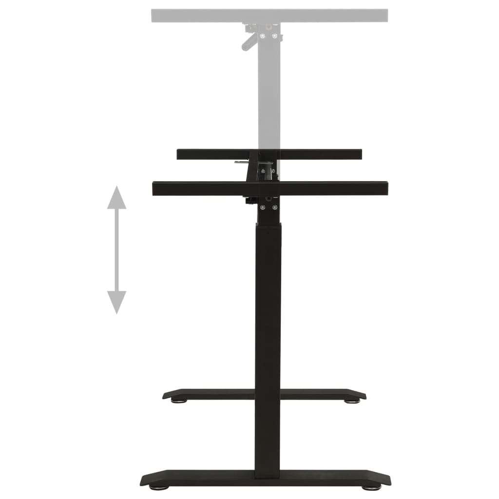 Каркас стола, высота регулируется вручную, с рукояткой, черный