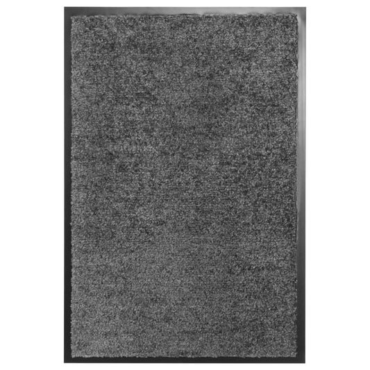 durvju paklājs, mazgājams, antracītpelēks, 40x60 cm