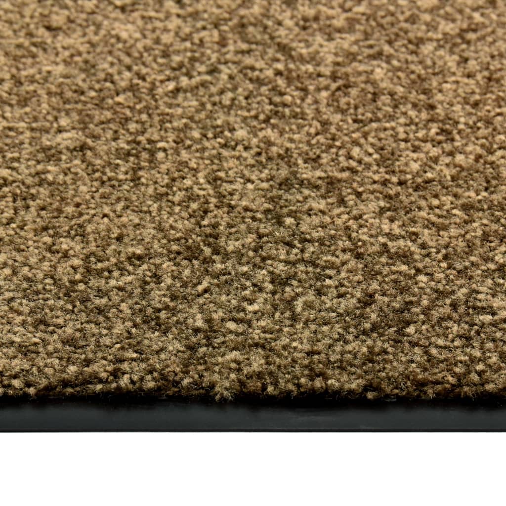 durvju paklājs, mazgājams, brūns, 60x180 cm