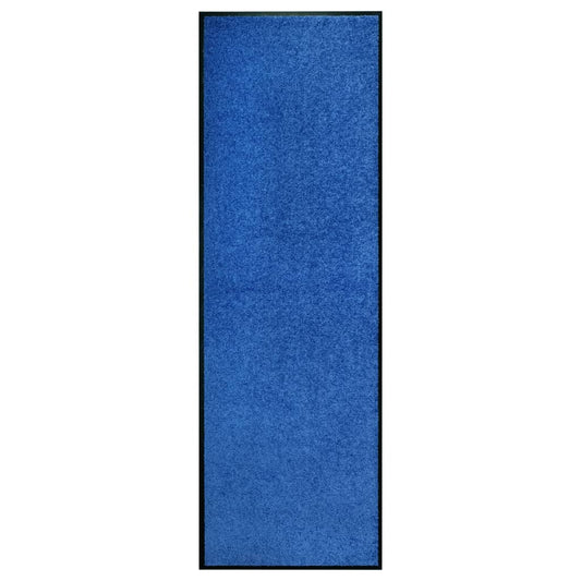 durvju paklājs, mazgājams, zils, 60x180 cm