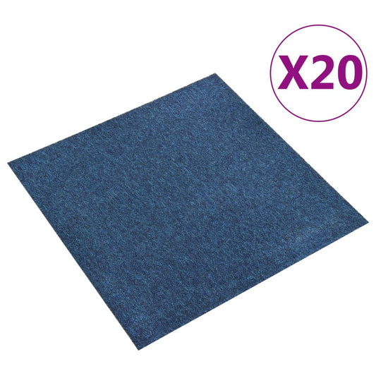 paklājflīzes, 20 gab., 5 m², 50x50 cm, tumši zilas
