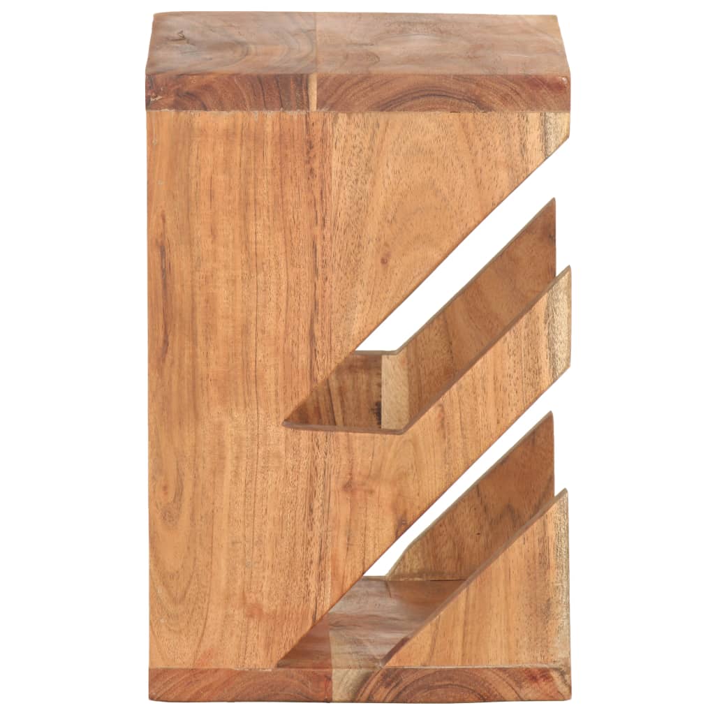 wall skateboard shelf, 25x20x30 cm, solid acacia wood