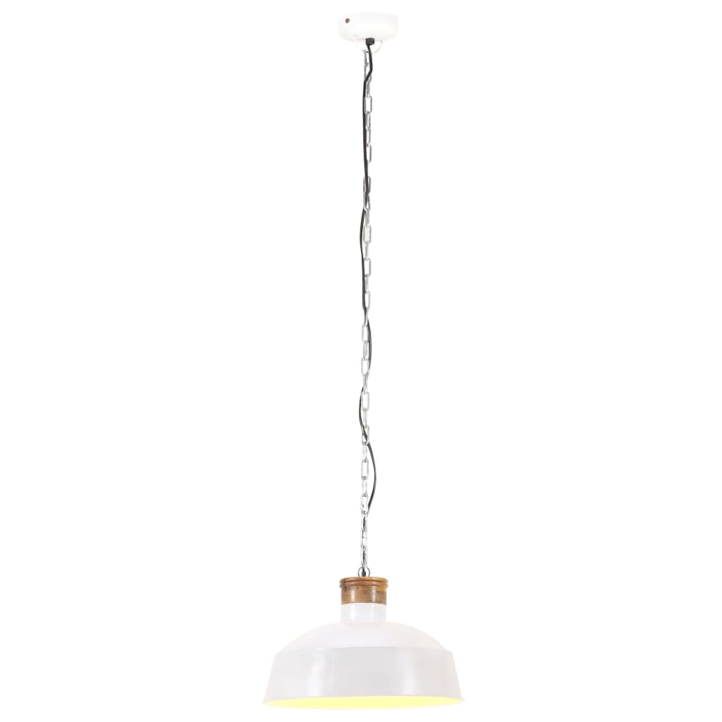 griestu lampa, industriāls dizains, balta, 58 cm, E27