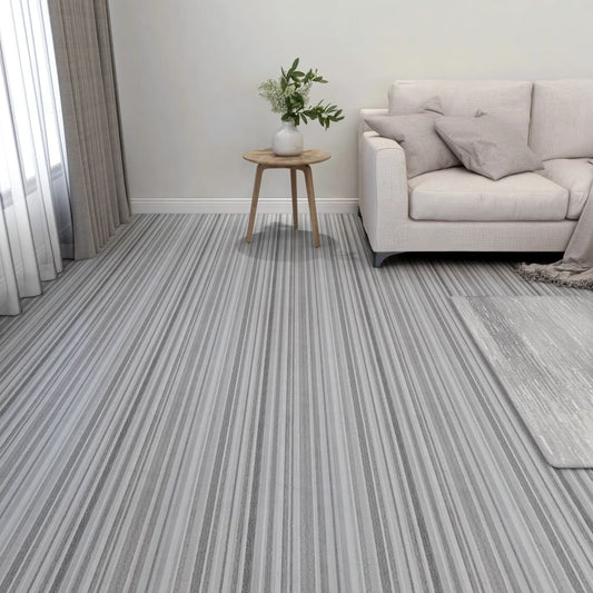 floor tiles, 55 pcs., self-adhesive, 5.11 m², PVC, gray