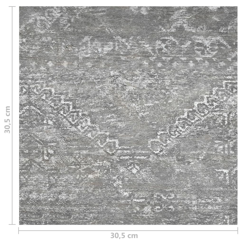 grīdas flīzes, 55 gab., pašlīmējošas, 5,11 m², PVC, pelēkas