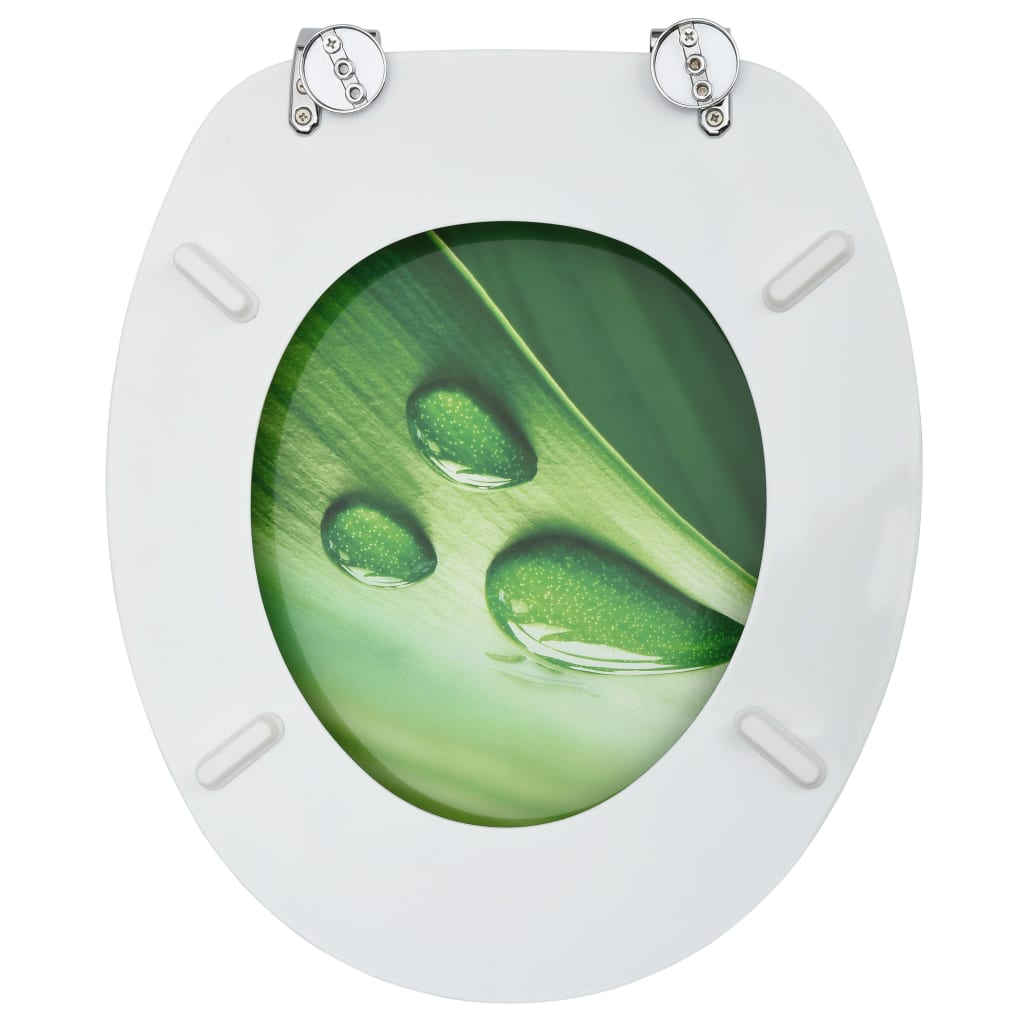 tualetes poda sēdekļi ar vāku, 2 gab., zaļi, ūdens lāšu dizains