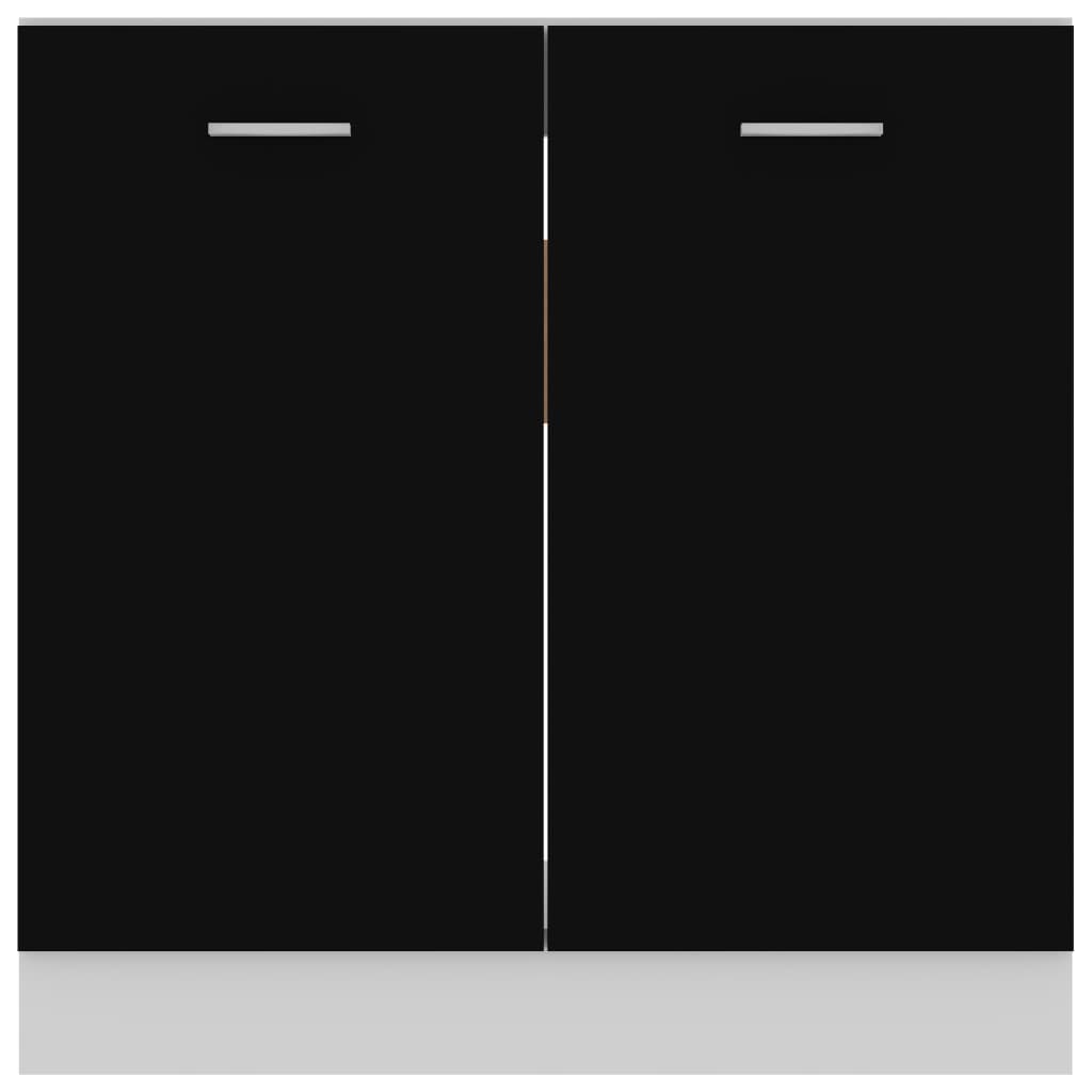 izlietnes skapītis, melns, 80x46x81,5 cm, skaidu plāksne