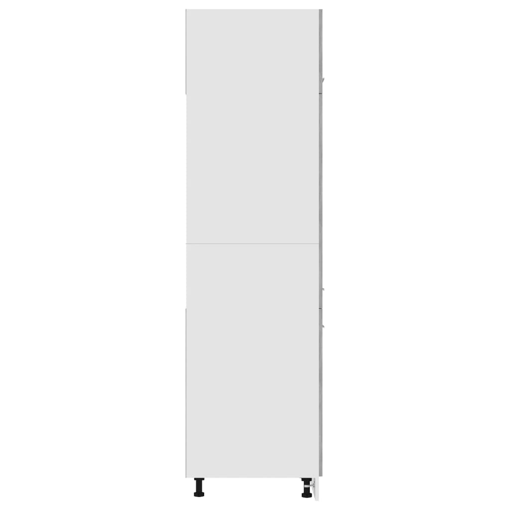ledusskapja skapis, betona pelēks, 60x57x207 cm, skaidu plātne