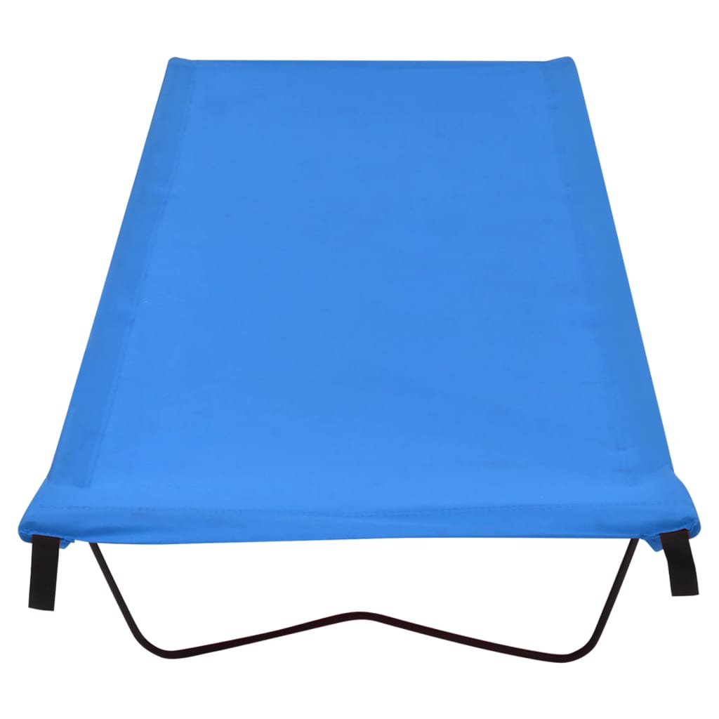 походная кровать, 180x60x19 см, синяя ткань оксфорд, сталь