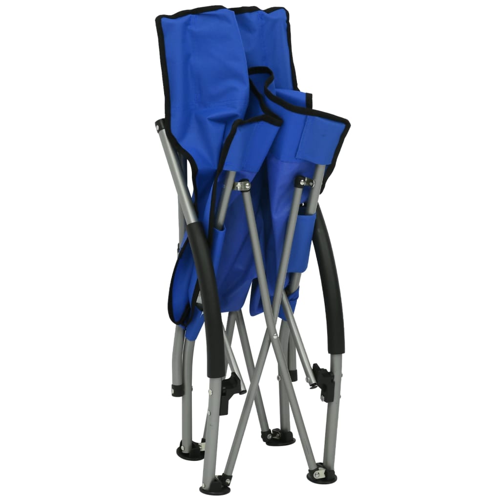 salokāmi pludmales krēsli, 2 gab., zils audums