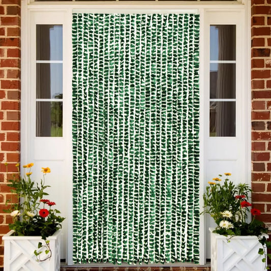 insect curtain, 100x220 cm, green and white chenille