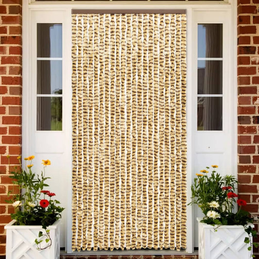 insect curtain, 90x220 cm, beige and brown chenille