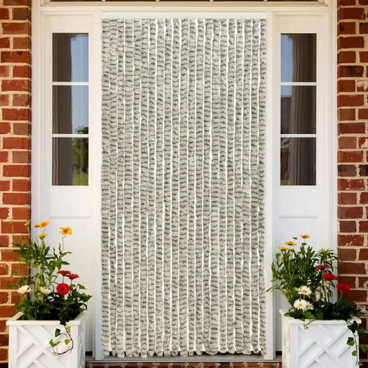 insect curtain, 90x220 cm, dark and light gray chenille