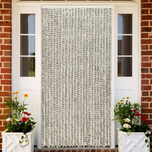 insect curtain, 100x220 cm, dark and light gray chenille
