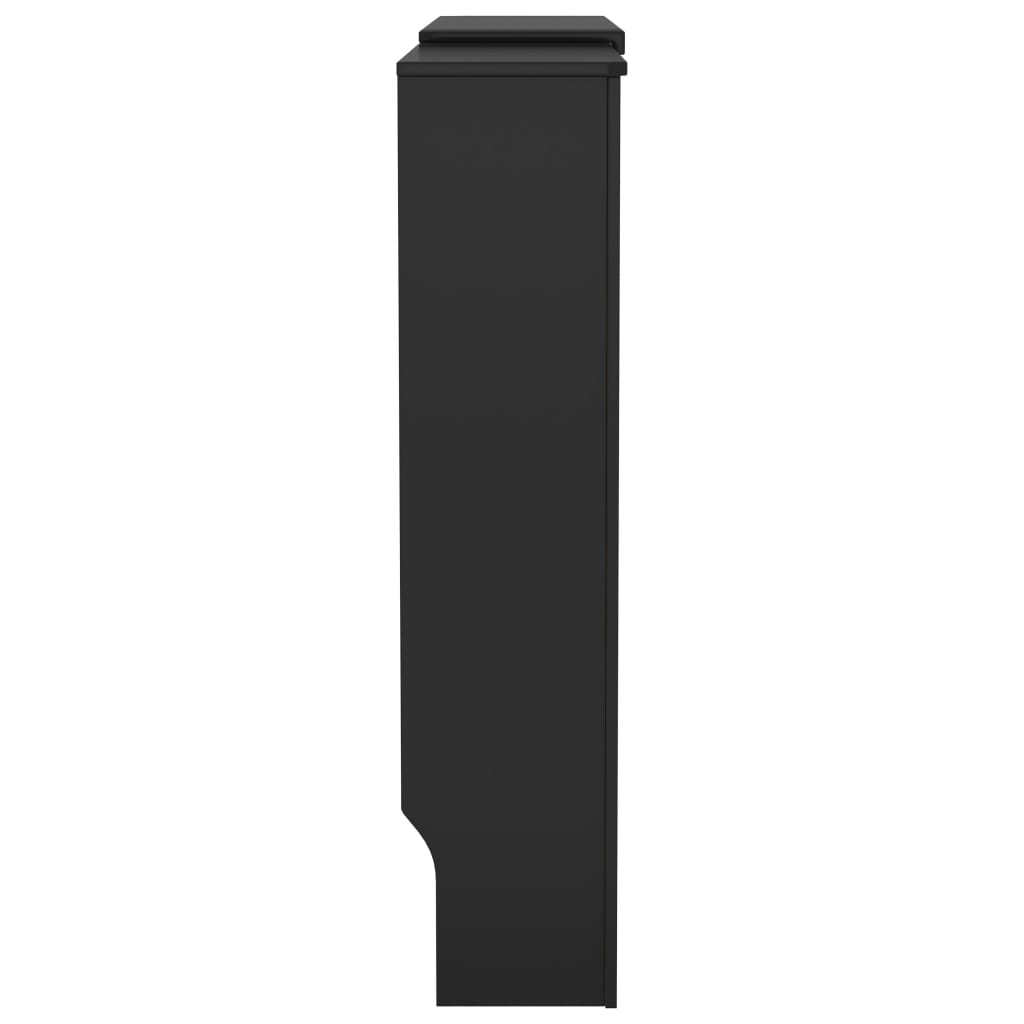 radiator cover, black MDF, 205 cm