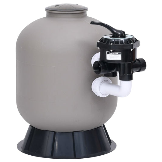 pool sand filter with 6 position valve, gray