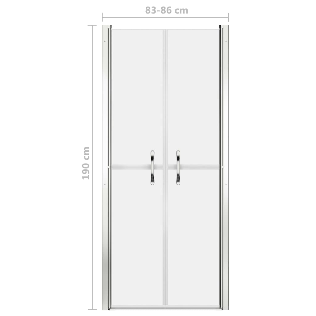 dušas durvis, 86x190 cm, ESG, matētas