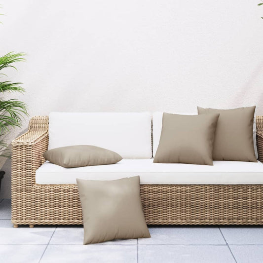 decorative pillows, 4 pcs., 40x40 cm, gray-brown fabric
