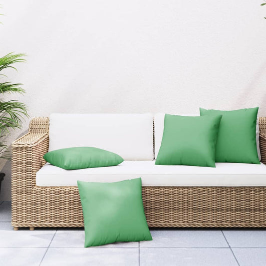 decorative pillows, 4 pcs., 50x50 cm, green fabric