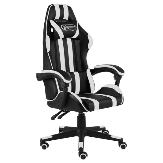 biroja krēsls, melna un balta mākslīgā āda