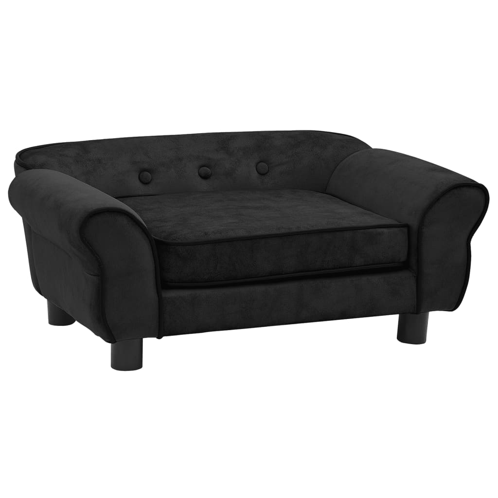 dīvāns suņiem, melns, 72x45x30 cm, plīšs