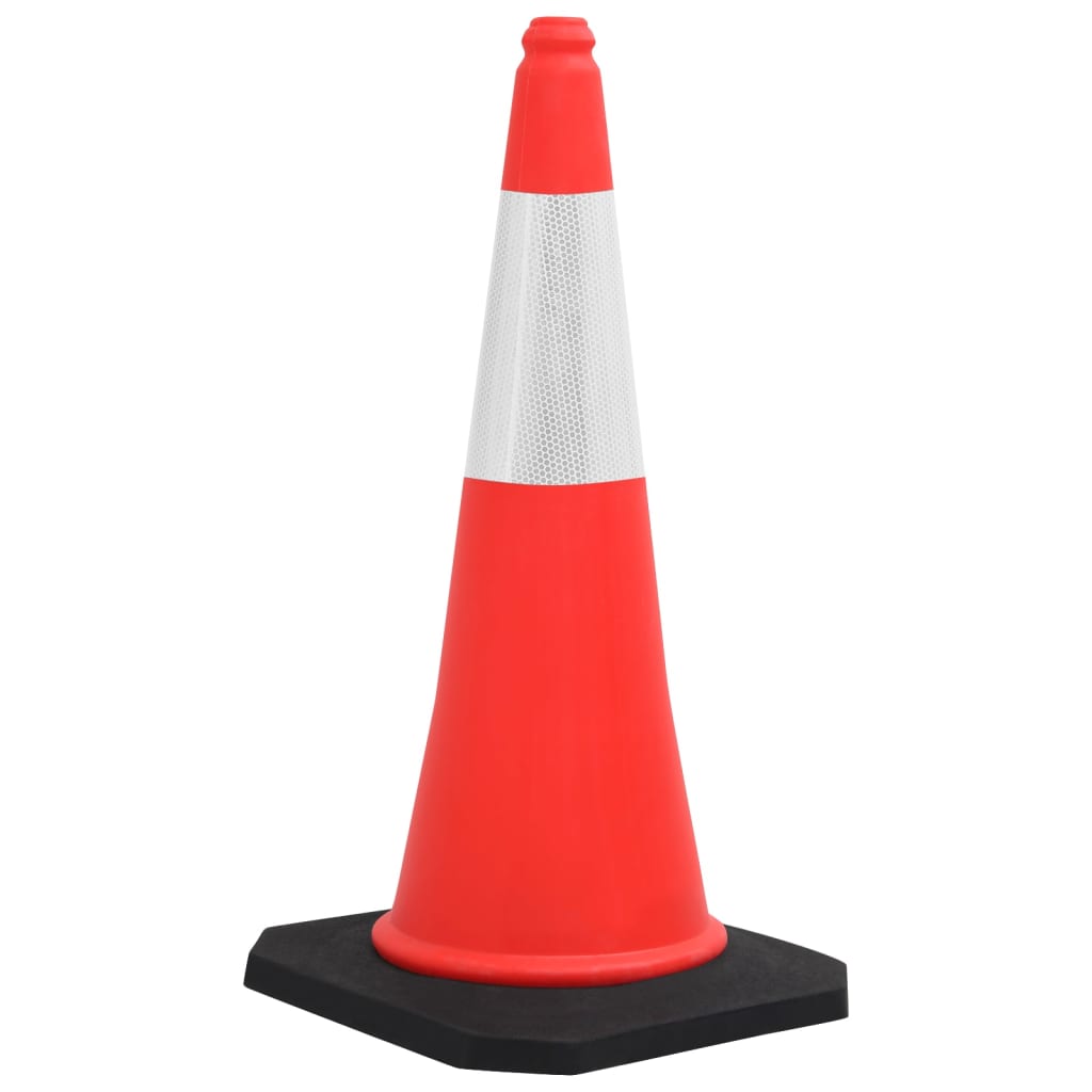 reflective traffic cones with heavy bases, 4 pcs., 75 cm