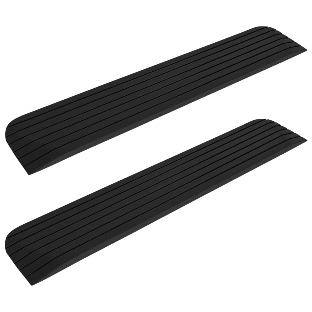 curb ramps, 2 pcs., 110x21x2.5 cm, rubber