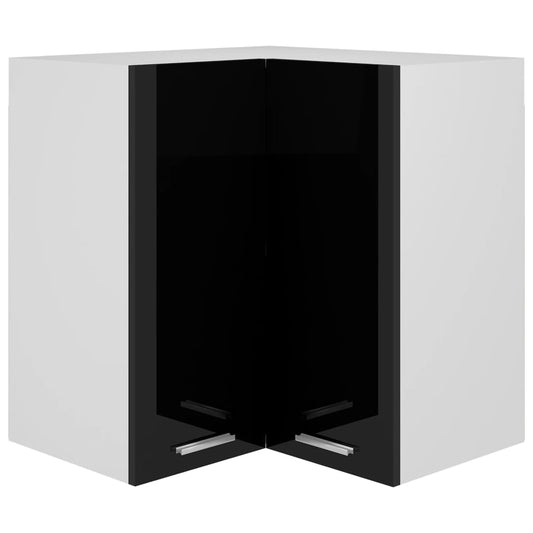 piekarams stūra skapītis, melns, 57x57x60 cm, skaidu plāksne