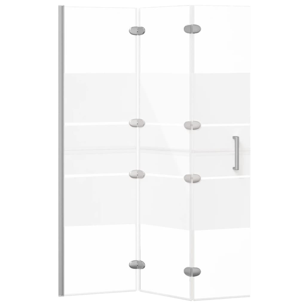 salokāma dušas siena, ESG, 100x140 cm, balta