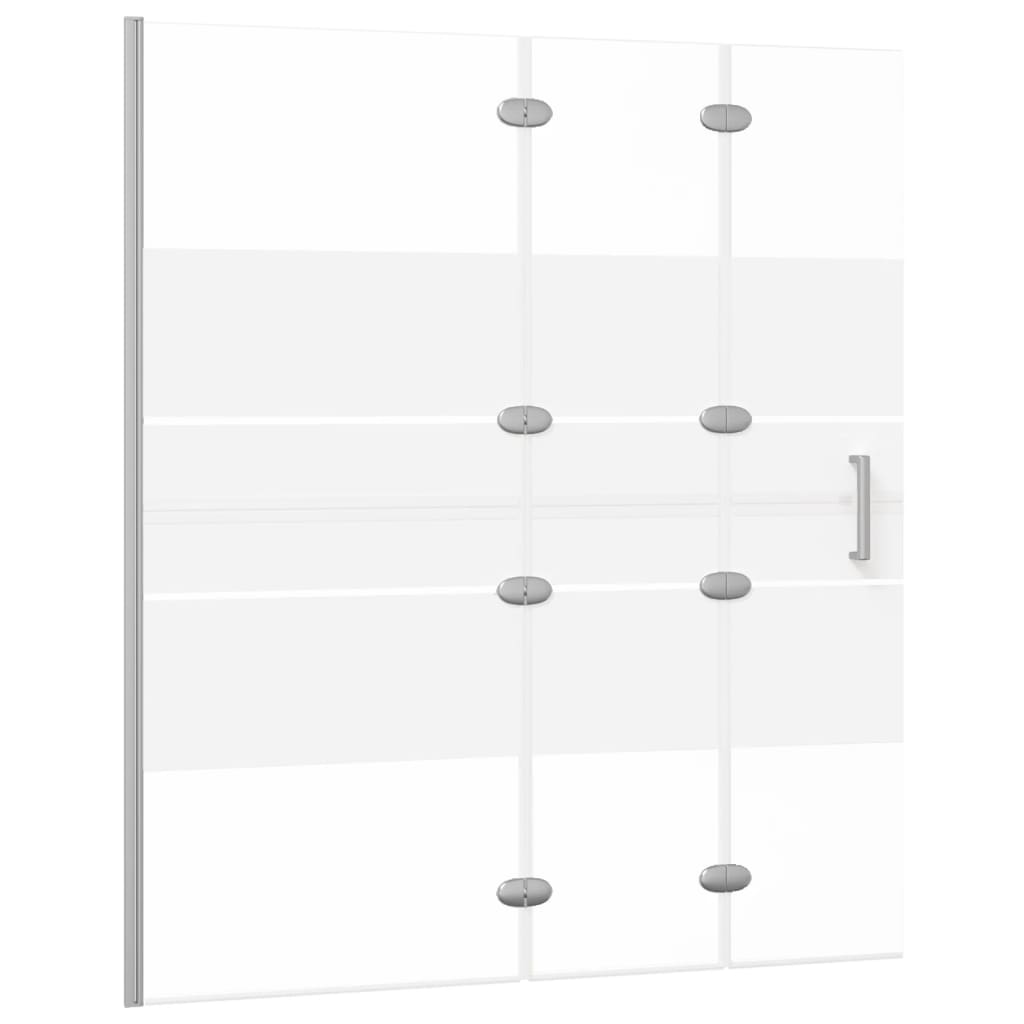 salokāma dušas siena, ESG, 120x140 cm, balta