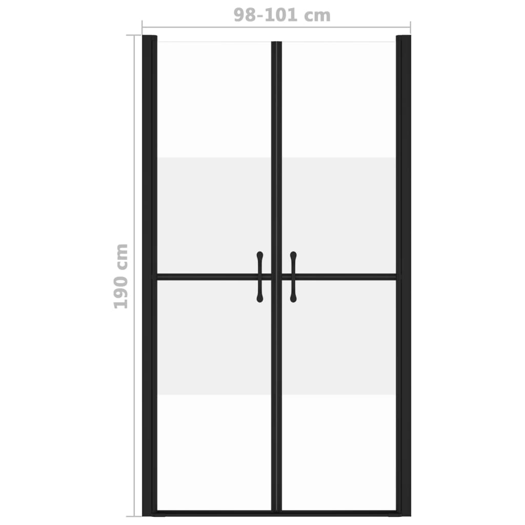 dušas durvis, (98-101)x190 cm, ESG, pusmatētas