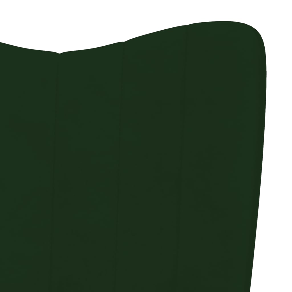 šūpuļkrēsls, tumši zaļš samts