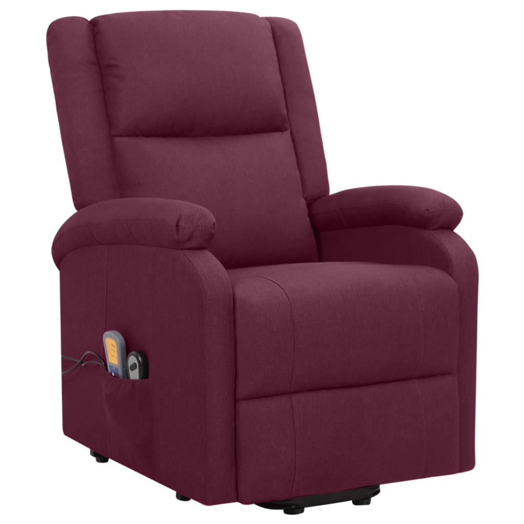 massage chair, liftable, purple fabric