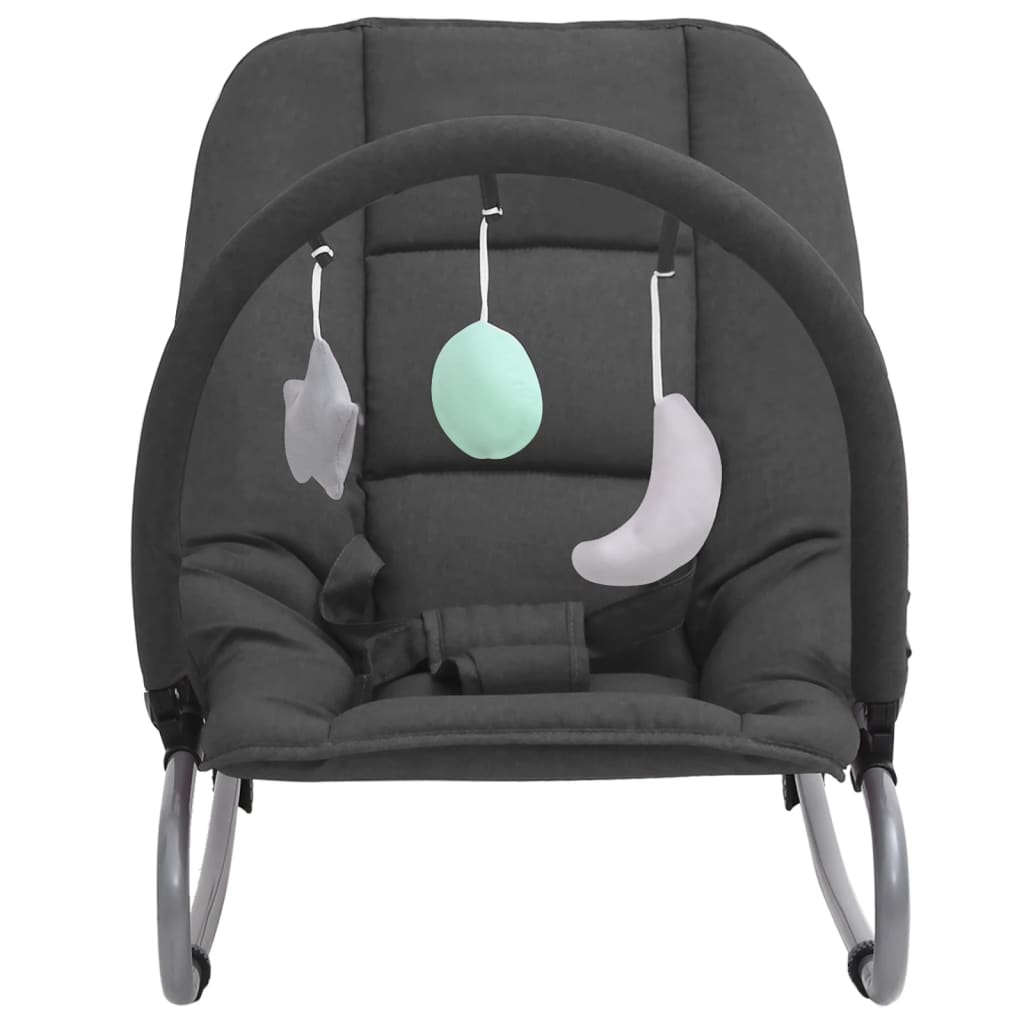 детское кресло-качалка, серый антрацит, сталь