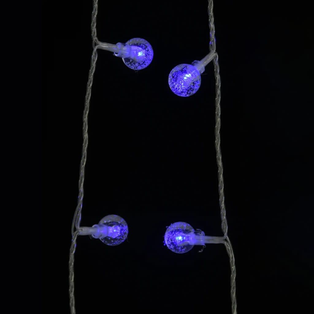 String of LED lights, 20 m, 200 blue LEDs, 8 functions
