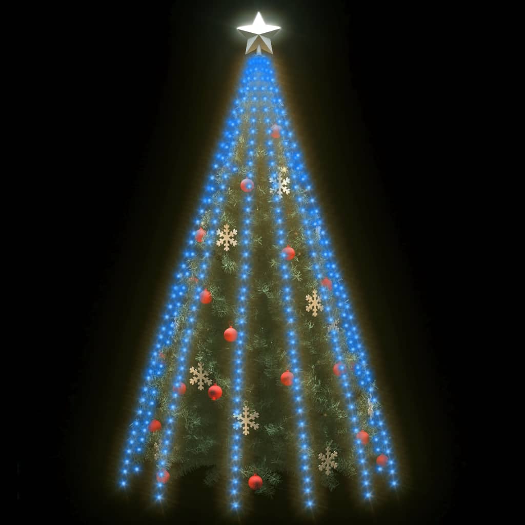 Ziemassvētku lampiņas, 500 LED, 500 cm, zilas