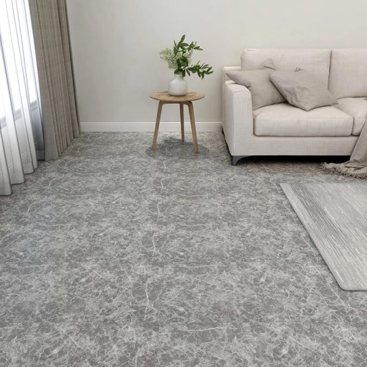 floor tiles, 20 pcs., self-adhesive, 1.86 m², PVC, gray