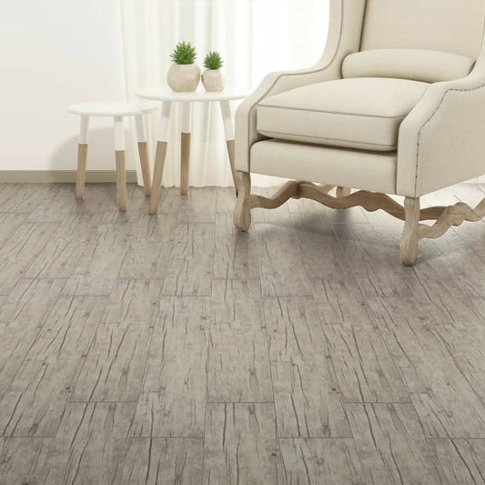 floor boards, self-adhesive, 5.21 m², 2 mm, bleached oak color