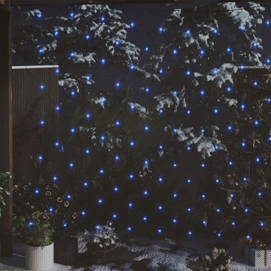 Ziemassvētku lampiņu tīkls, 4x4 m, 544 gaiši zilas LED