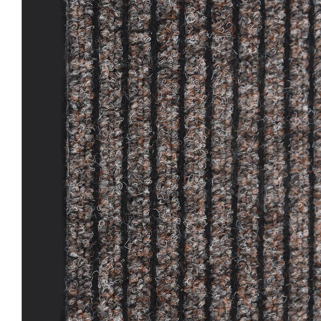durvju paklājs, svītrains, bēšs, 60x80 cm
