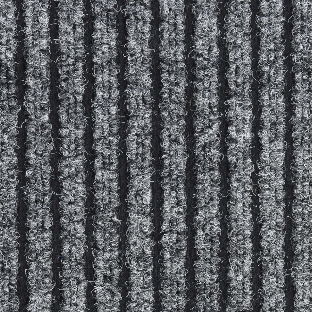 durvju paklājs, svītrains, pelēks, 80x120 cm