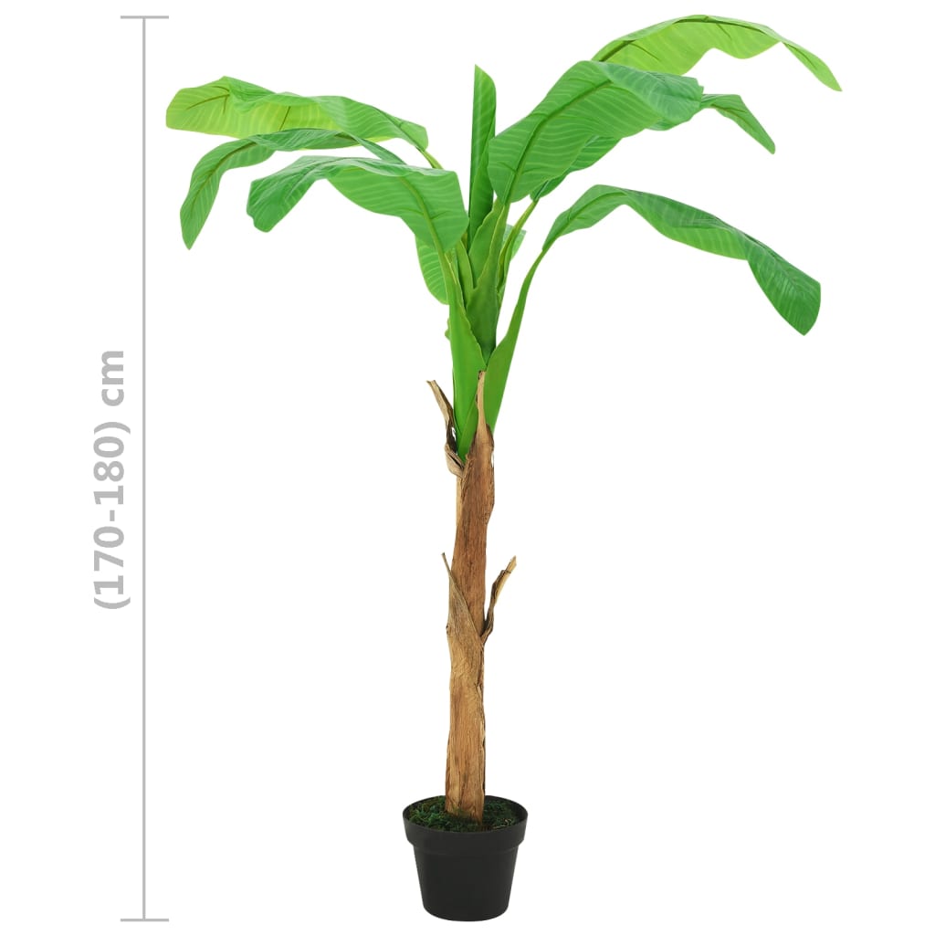 mākslīgais augs, banānkoks ar podiņu, 180 cm, zaļš