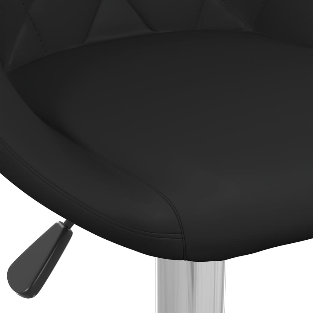 bāra krēsli, 2 gab., melna mākslīgā āda