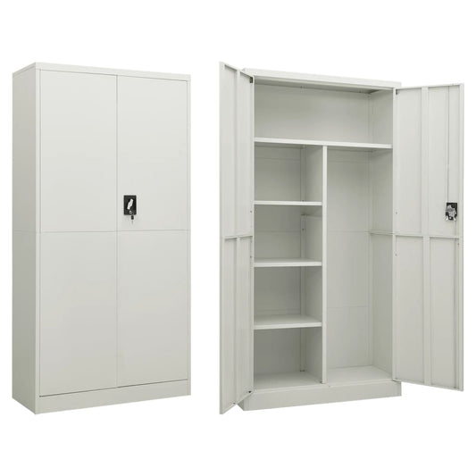 dressing cabinet, 90x40x180 cm, light grey, steel